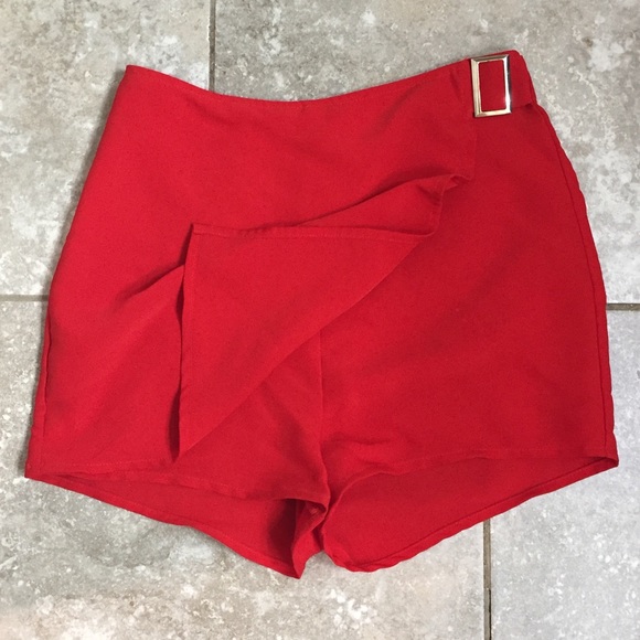 Red Skort with Silver Buckle - Picture 2 of 6